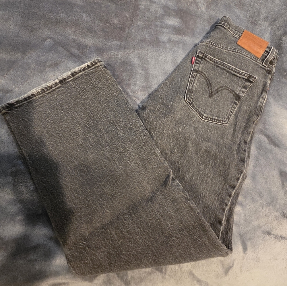 Levi's Women's Ribcage Straight Leg Black Jeans